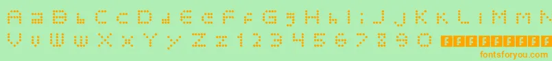 Polkadotcrazy Font – Orange Fonts on Green Background