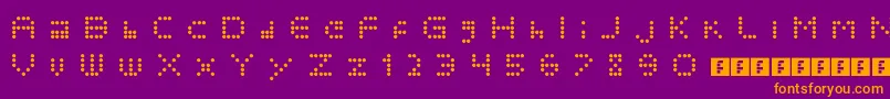 Polkadotcrazy Font – Orange Fonts on Purple Background