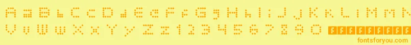 Polkadotcrazy Font – Orange Fonts on Yellow Background