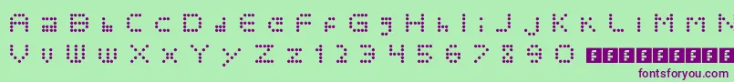 Polkadotcrazy Font – Purple Fonts on Green Background