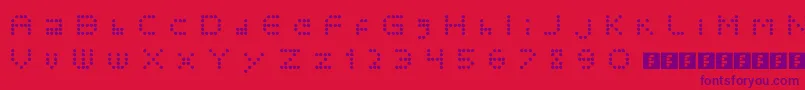 Polkadotcrazy Font – Purple Fonts on Red Background