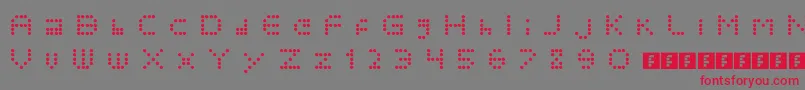 Polkadotcrazy Font – Red Fonts on Gray Background