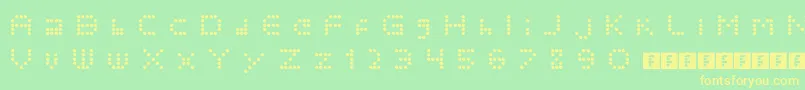 Polkadotcrazy Font – Yellow Fonts on Green Background