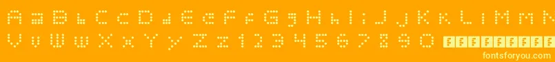 Polkadotcrazy Font – Yellow Fonts on Orange Background