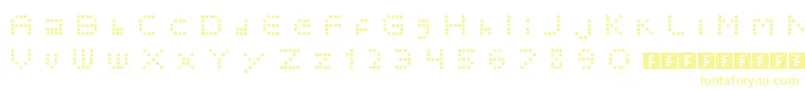 Polkadotcrazy Font – Yellow Fonts on White Background