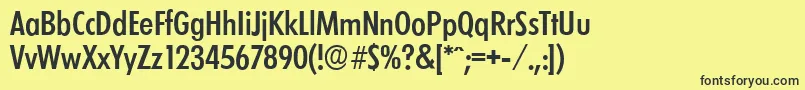 LimerickcdserialMediumRegular-Schriftart – Schwarze Schriften auf gelbem Hintergrund