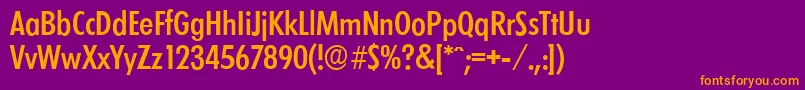 LimerickcdserialMediumRegular Font – Orange Fonts on Purple Background