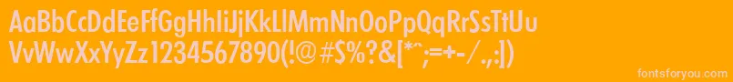 LimerickcdserialMediumRegular Font – Pink Fonts on Orange Background