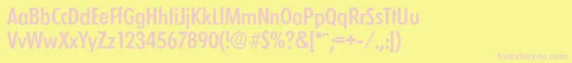 LimerickcdserialMediumRegular Font – Pink Fonts on Yellow Background