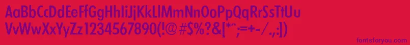 LimerickcdserialMediumRegular Font – Purple Fonts on Red Background