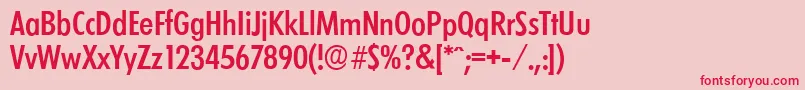 LimerickcdserialMediumRegular Font – Red Fonts on Pink Background