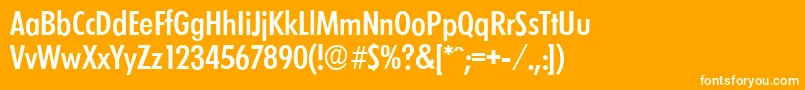LimerickcdserialMediumRegular Font – White Fonts on Orange Background
