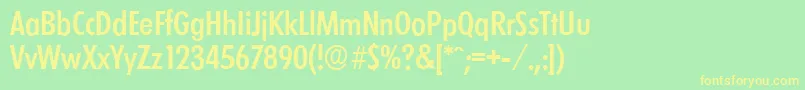 LimerickcdserialMediumRegular Font – Yellow Fonts on Green Background