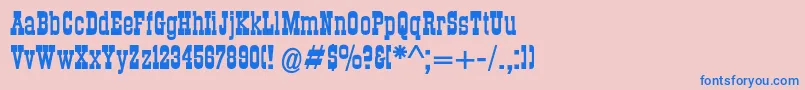 Dsroundupbold Font – Blue Fonts on Pink Background