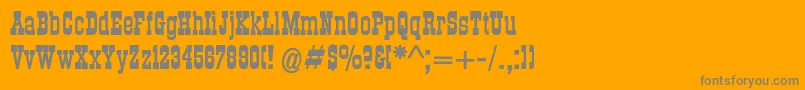 Dsroundupbold-Schriftart – Graue Schriften auf orangefarbenem Hintergrund