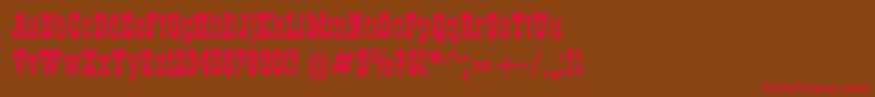 Dsroundupbold Font – Red Fonts on Brown Background