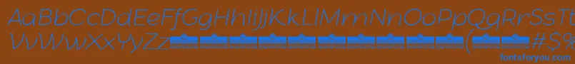 ArturoThinitalicTrial Font – Blue Fonts on Brown Background