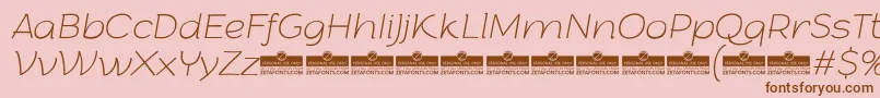 ArturoThinitalicTrial Font – Brown Fonts on Pink Background