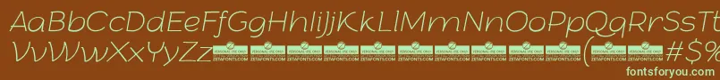 ArturoThinitalicTrial Font – Green Fonts on Brown Background