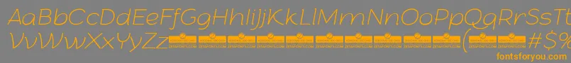 ArturoThinitalicTrial Font – Orange Fonts on Gray Background