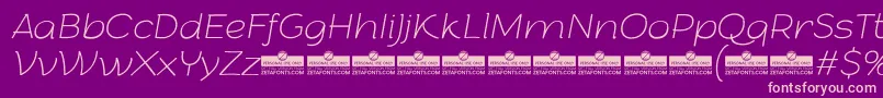 ArturoThinitalicTrial Font – Pink Fonts on Purple Background