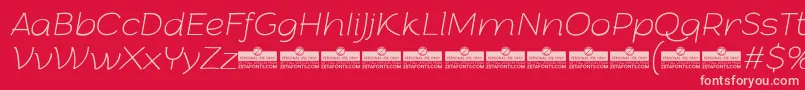 ArturoThinitalicTrial Font – Pink Fonts on Red Background