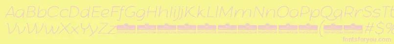 ArturoThinitalicTrial Font – Pink Fonts on Yellow Background