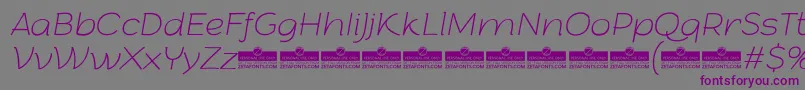 ArturoThinitalicTrial Font – Purple Fonts on Gray Background