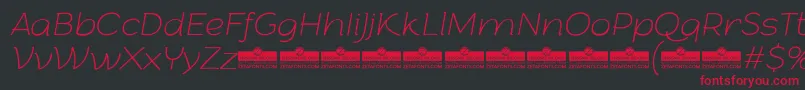 ArturoThinitalicTrial Font – Red Fonts on Black Background