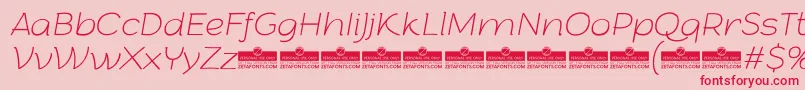 ArturoThinitalicTrial Font – Red Fonts on Pink Background