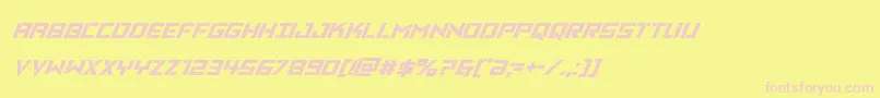 フォントVikingsquadital – ピンクのフォント、黄色の背景