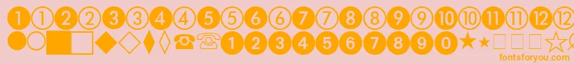 AbacusTwoSsi Font – Orange Fonts on Pink Background