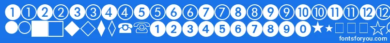 AbacusTwoSsi-fontti – valkoiset fontit sinisellä taustalla