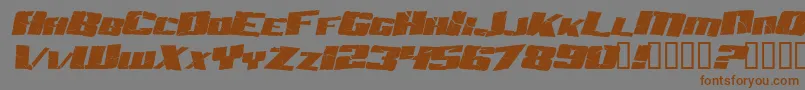 Подробнее о шрифте AftershockDebrisItalic Шрифт AftershockDebrisItalic – коричневые шрифты на сером фоне