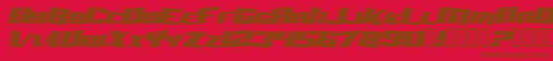 Czcionka AftershockDebrisItalic – brązowe czcionki na czerwonym tle