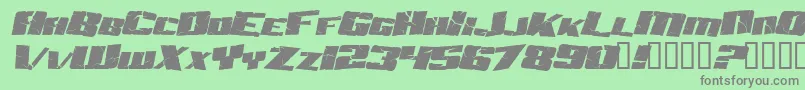 AftershockDebrisItalic Font – Gray Fonts on Green Background