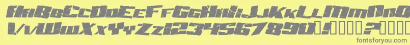 AftershockDebrisItalic Font – Gray Fonts on Yellow Background