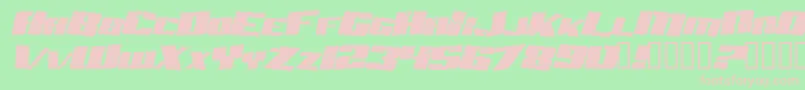 AftershockDebrisItalic Font – Pink Fonts on Green Background