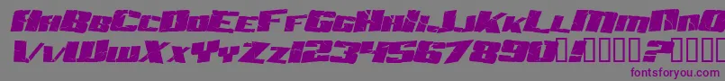 AftershockDebrisItalic Font – Purple Fonts on Gray Background