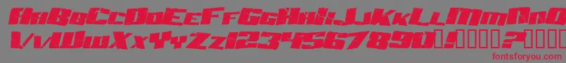 AftershockDebrisItalic Font – Red Fonts on Gray Background