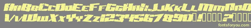 AftershockDebrisItalic Font – Yellow Fonts on Gray Background