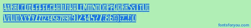 Spankysbungalowblanco Font – Blue Fonts on Green Background