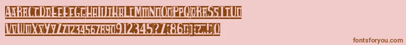 Spankysbungalowblanco Font – Brown Fonts on Pink Background