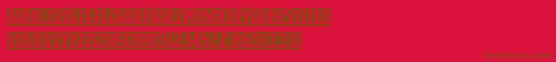 Spankysbungalowblanco Font – Brown Fonts on Red Background