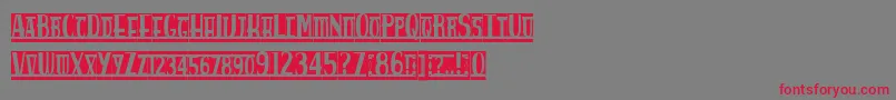 Spankysbungalowblanco Font – Red Fonts on Gray Background