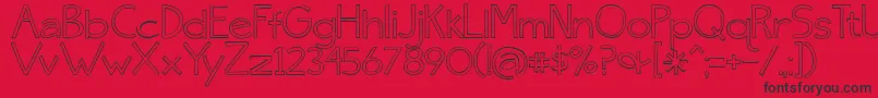 Skinny ffy Font – Black Fonts on Red Background