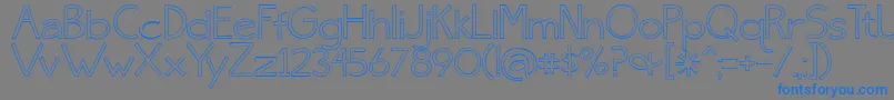 Skinny ffy Font – Blue Fonts on Gray Background