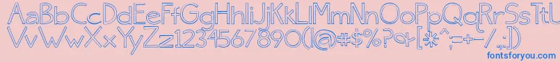 Skinny ffy Font – Blue Fonts on Pink Background