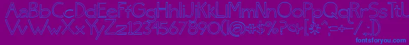 Skinny ffy Font – Blue Fonts on Purple Background