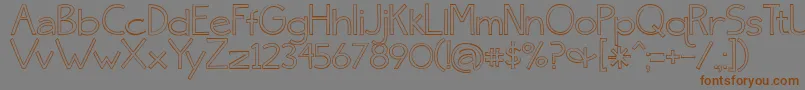 Skinny ffy Font – Brown Fonts on Gray Background